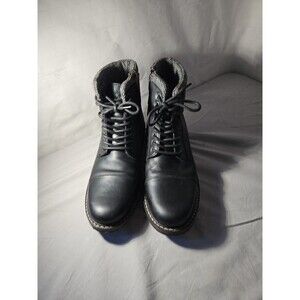 Crevo Black Leather Boots Mens 10.5